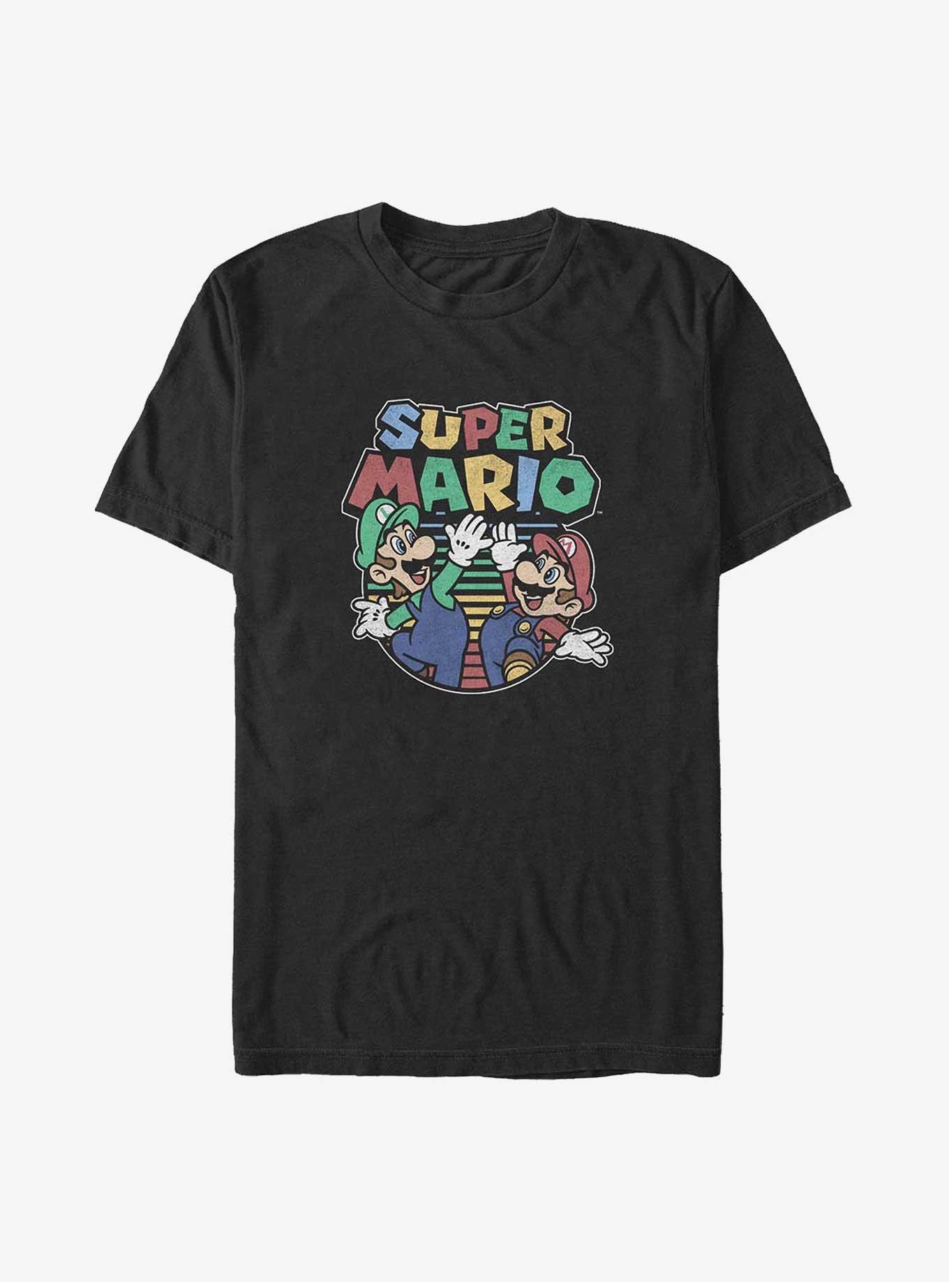 Mario Bros Luigi and Mario High Five Big & Tall T-Shirt, , hi-res