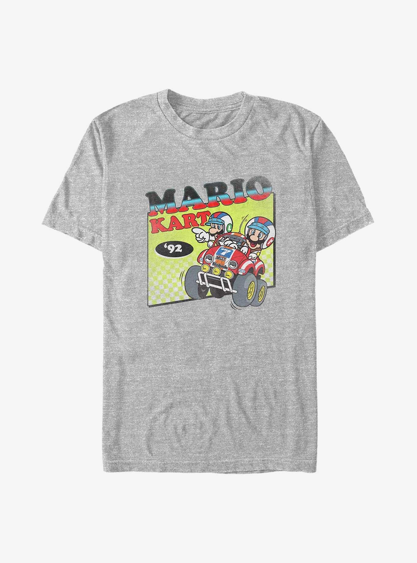 Mario Karting Since '92 Big & Tall T-Shirt - GREY | Hot Topic