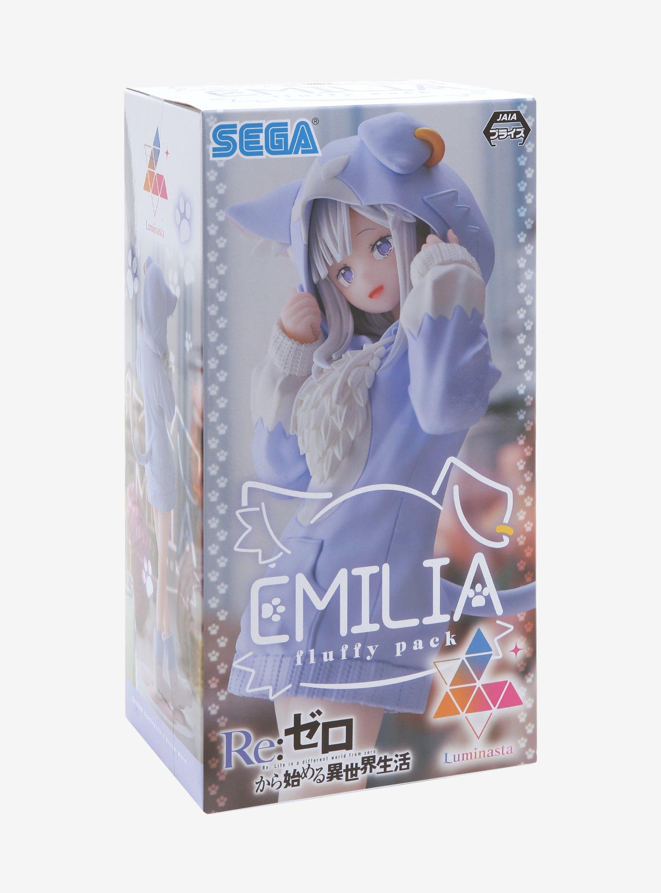 Sega Re:Zero Starting Life in Another World Luminasta Emilia (Mofumofu Pack)  Figure | BoxLunch