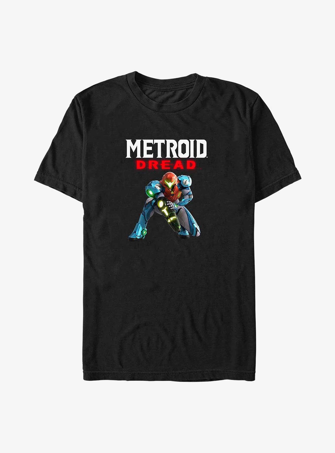 Nintendo Metroid Dread Samus Logo Big & Tall T-Shirt, BLACK, hi-res