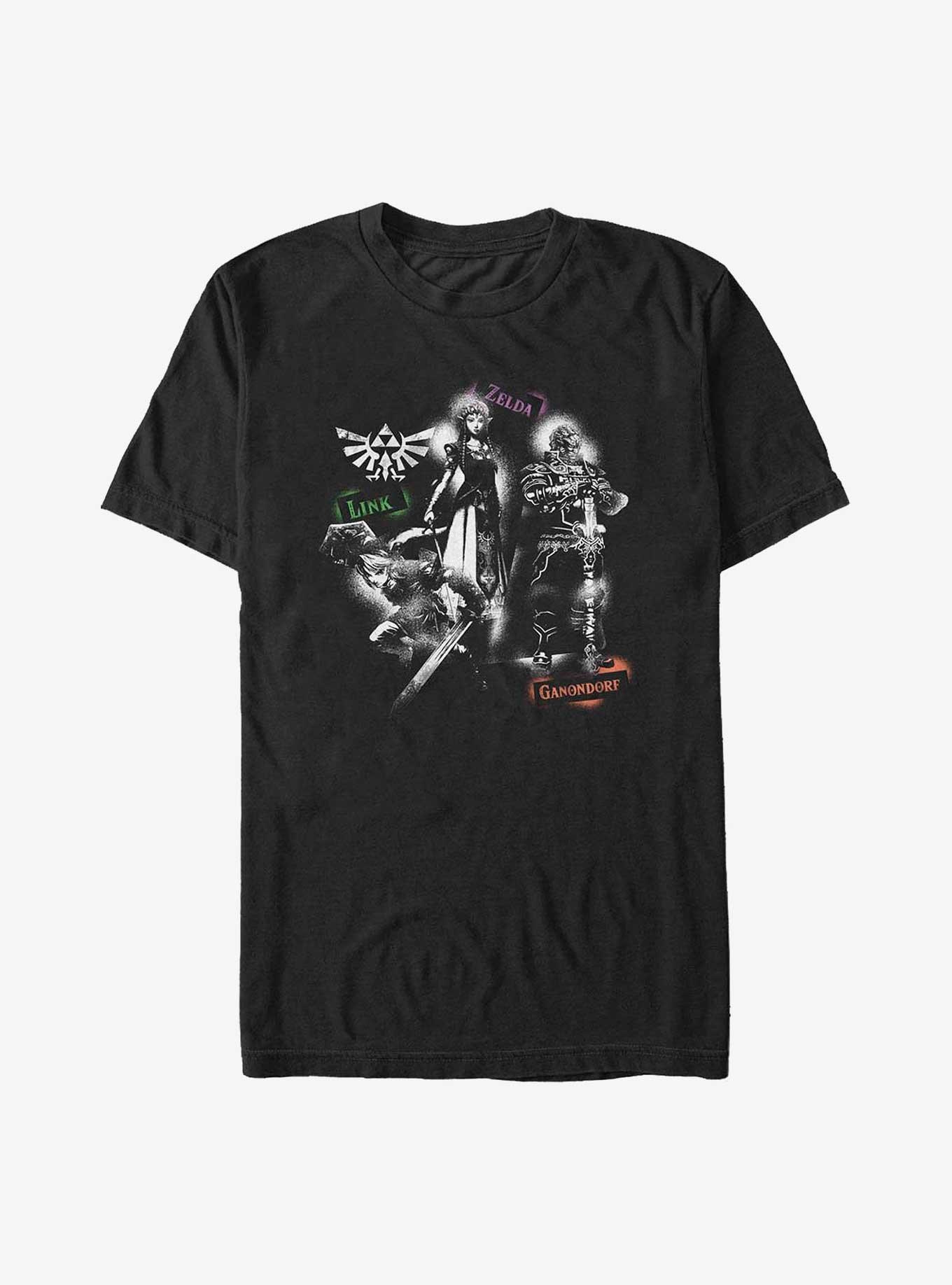 Nintendo Spray Paint Link, Zelda, and Ganondorf Big & Tall T-Shirt, , hi-res