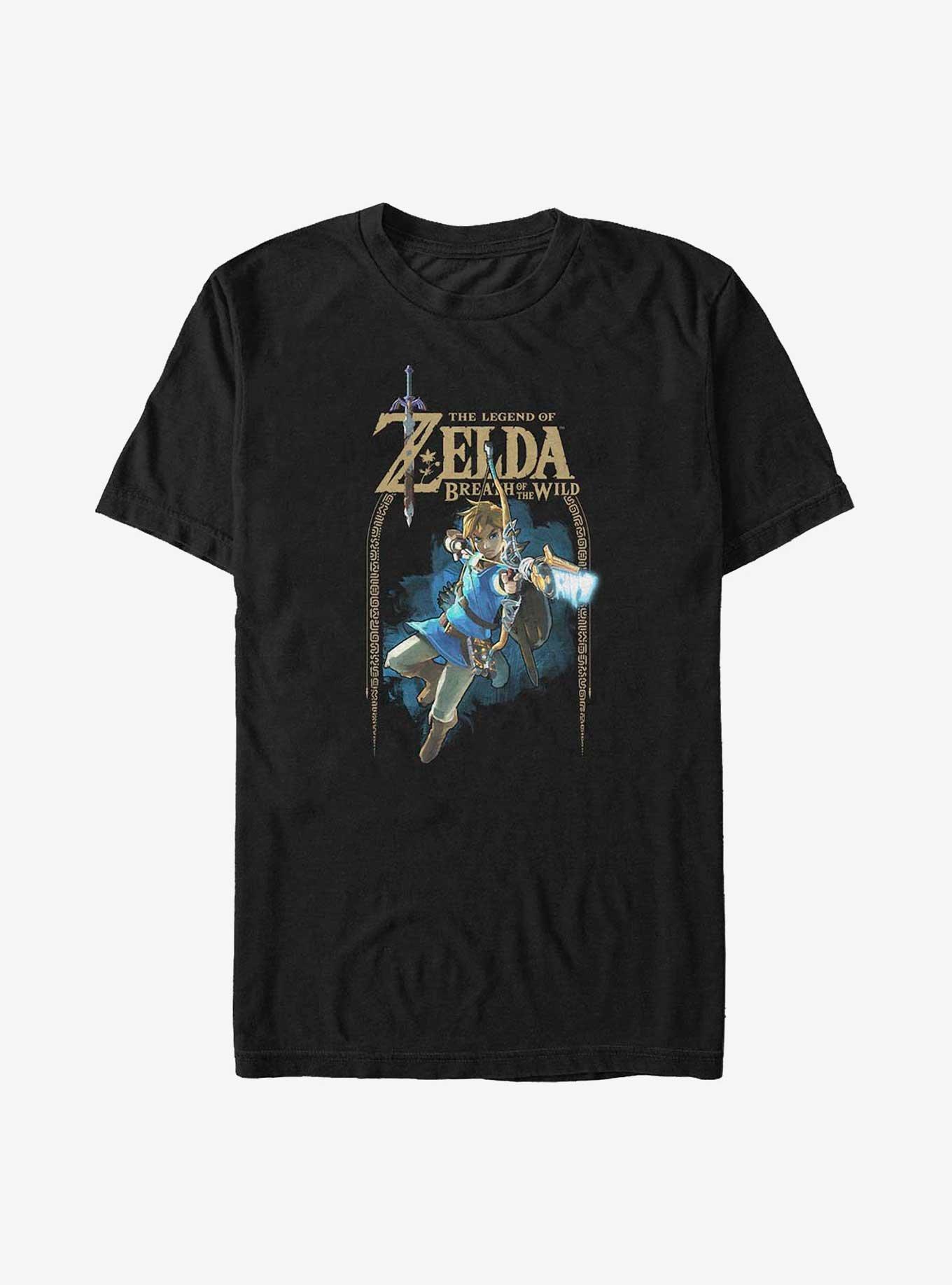 Nintendo The Legend of Zelda: Breath of the Wild Link Arch Big & Tall T-Shirt, BLACK, hi-res