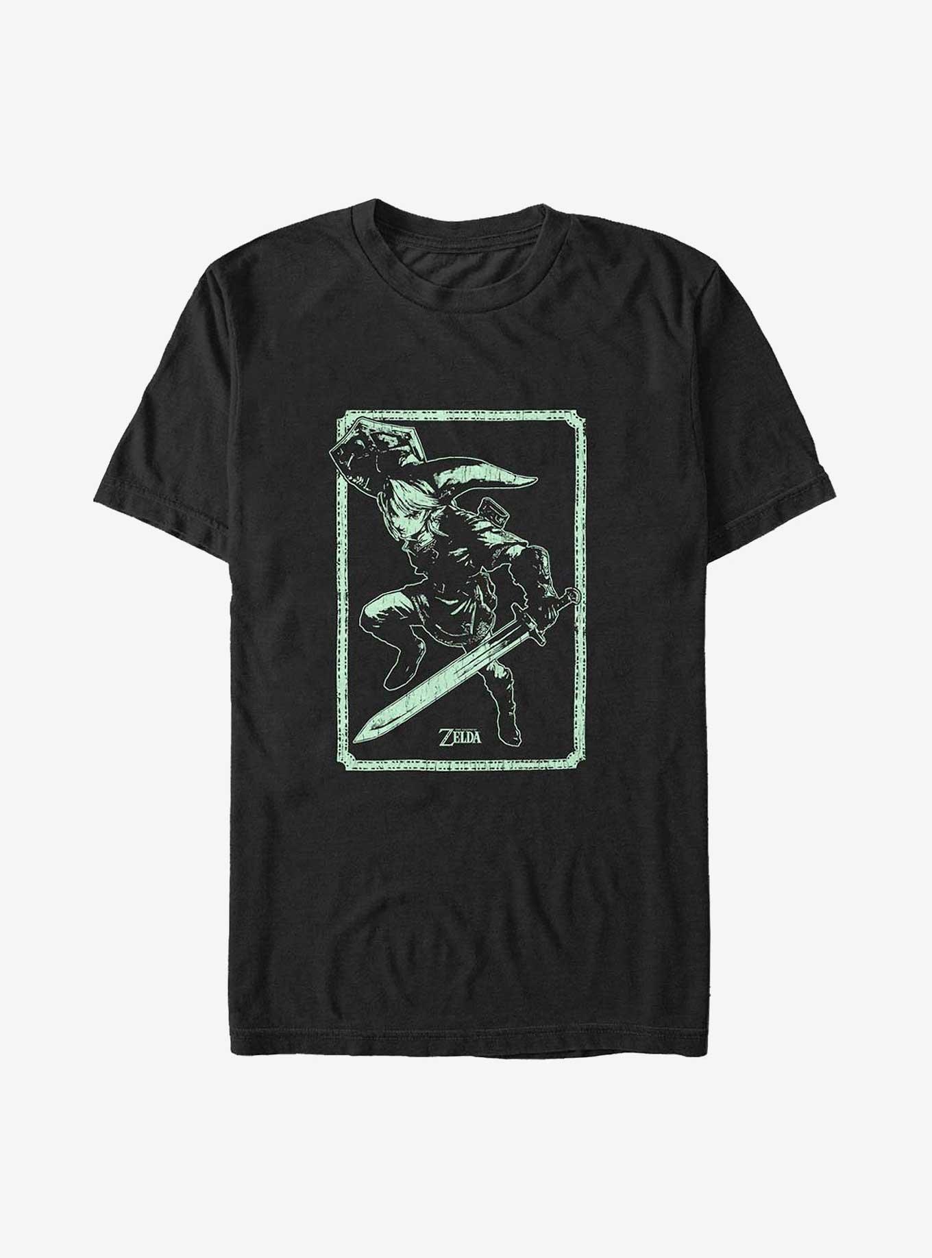 The Legend of Zelda Link Leap Card Big & Tall T-Shirt, BLACK, hi-res