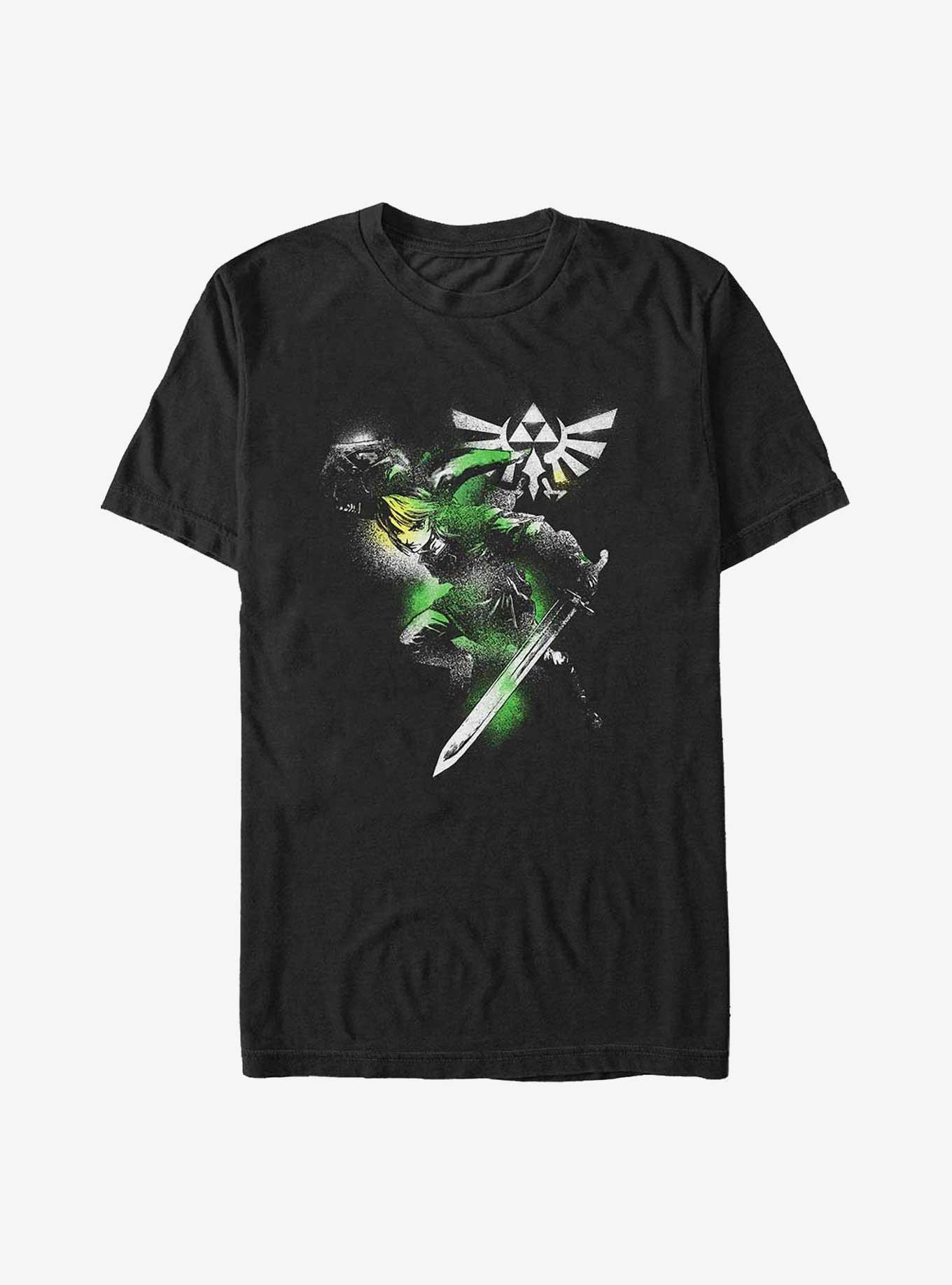 The Legend of Zelda Spray Paint Link Big & Tall T-Shirt, BLACK, hi-res