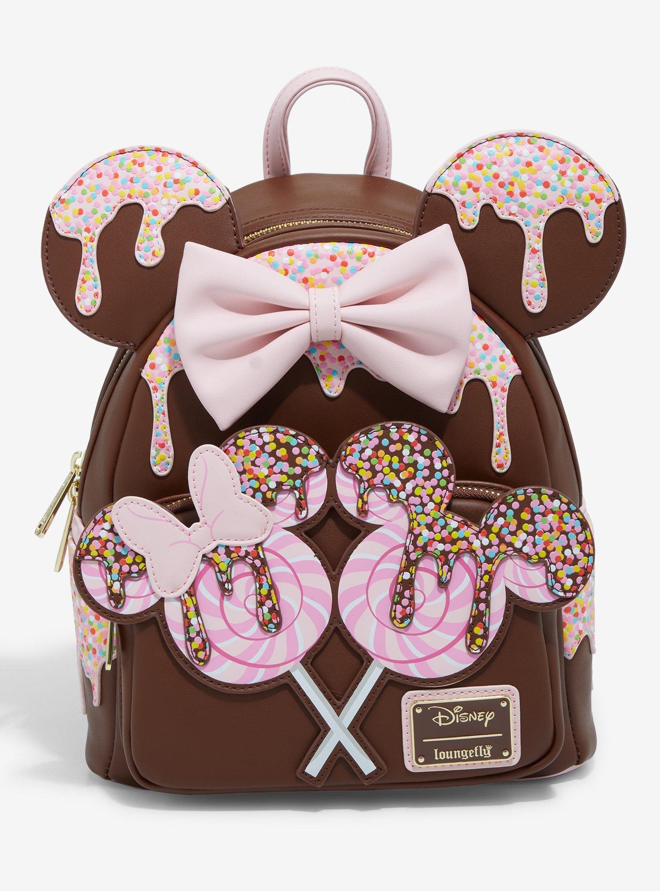 NWT Loungefly Disney Minnie Mouse Chocolate Lollipop Ears Mini