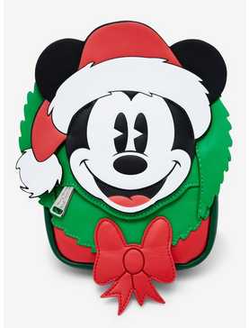 Loungefly Disney Mickey Mouse Wreath Wristlet - BoxLunch Exclusive, , hi-res