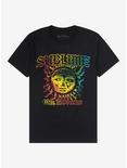Sublime 40 Oz. To Freedom Rainbow Sun Logo Boyfriend Fit Girls T-Shirt, BLACK, hi-res