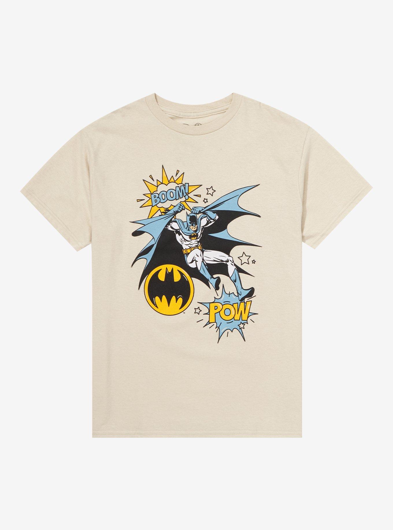 DC Comics Batman Retro Comic Art Youth T-Shirt - BoxLunch Exclusive, NATURAL, hi-res