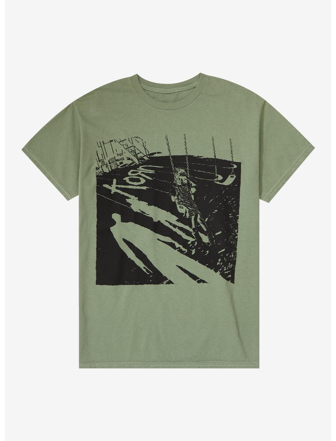 Korn Self-Titled Album Cover Green T-Shirt, SAGE, hi-res