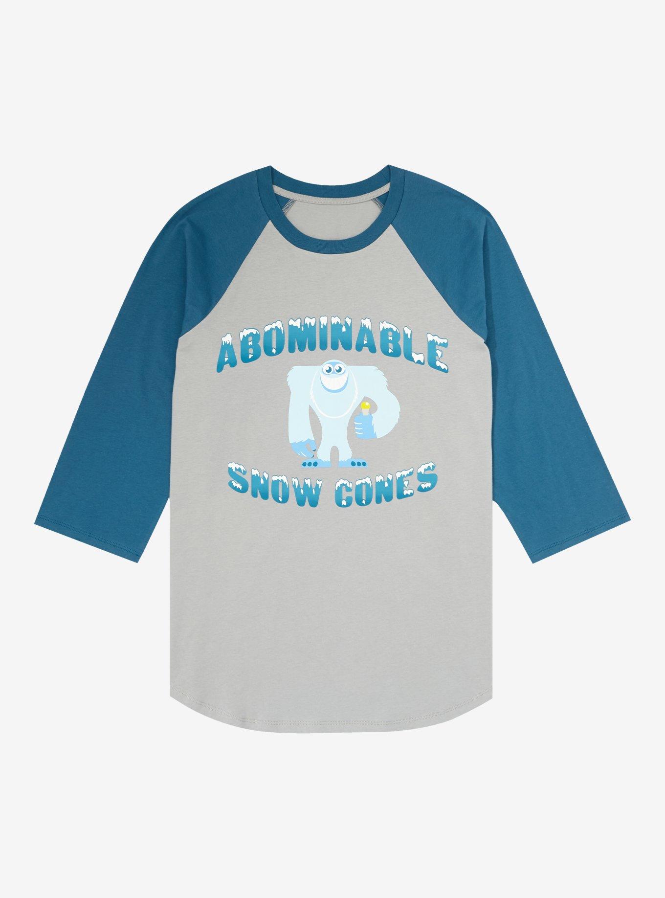 Disney Pixar Monsters, Inc. Abominable Snow Cones Raglan T-Shirt - BoxLunch Exclusive, GREY, hi-res