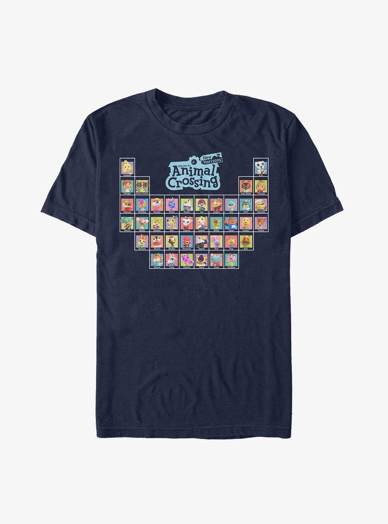 Nintendo Animal Crossing Periodic Table Extra Soft T-Shirt, , hi-res