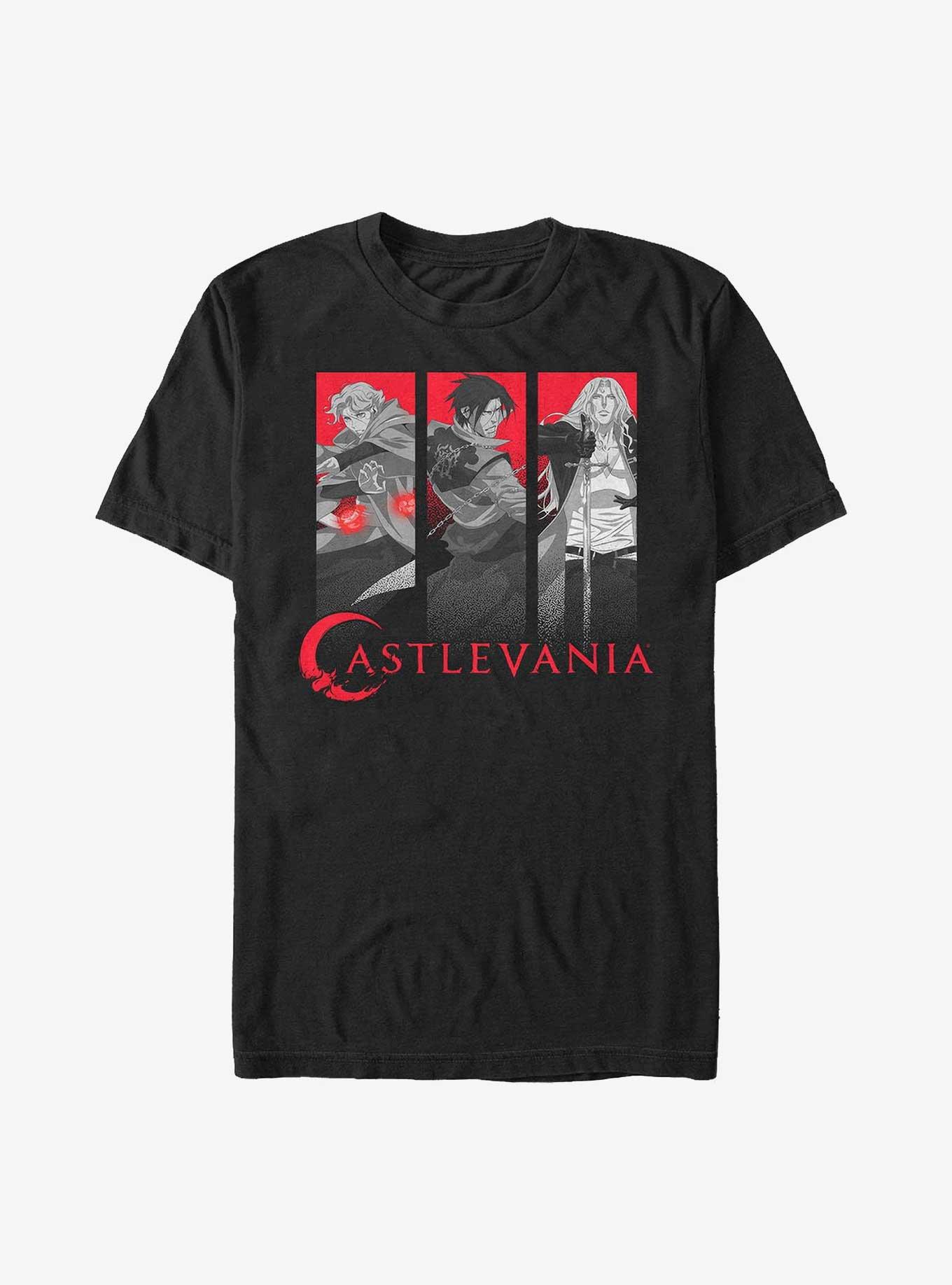 Castlevania Trio Sypha, Trevor, and Alucard Extra Soft T-Shirt, BLACK, hi-res