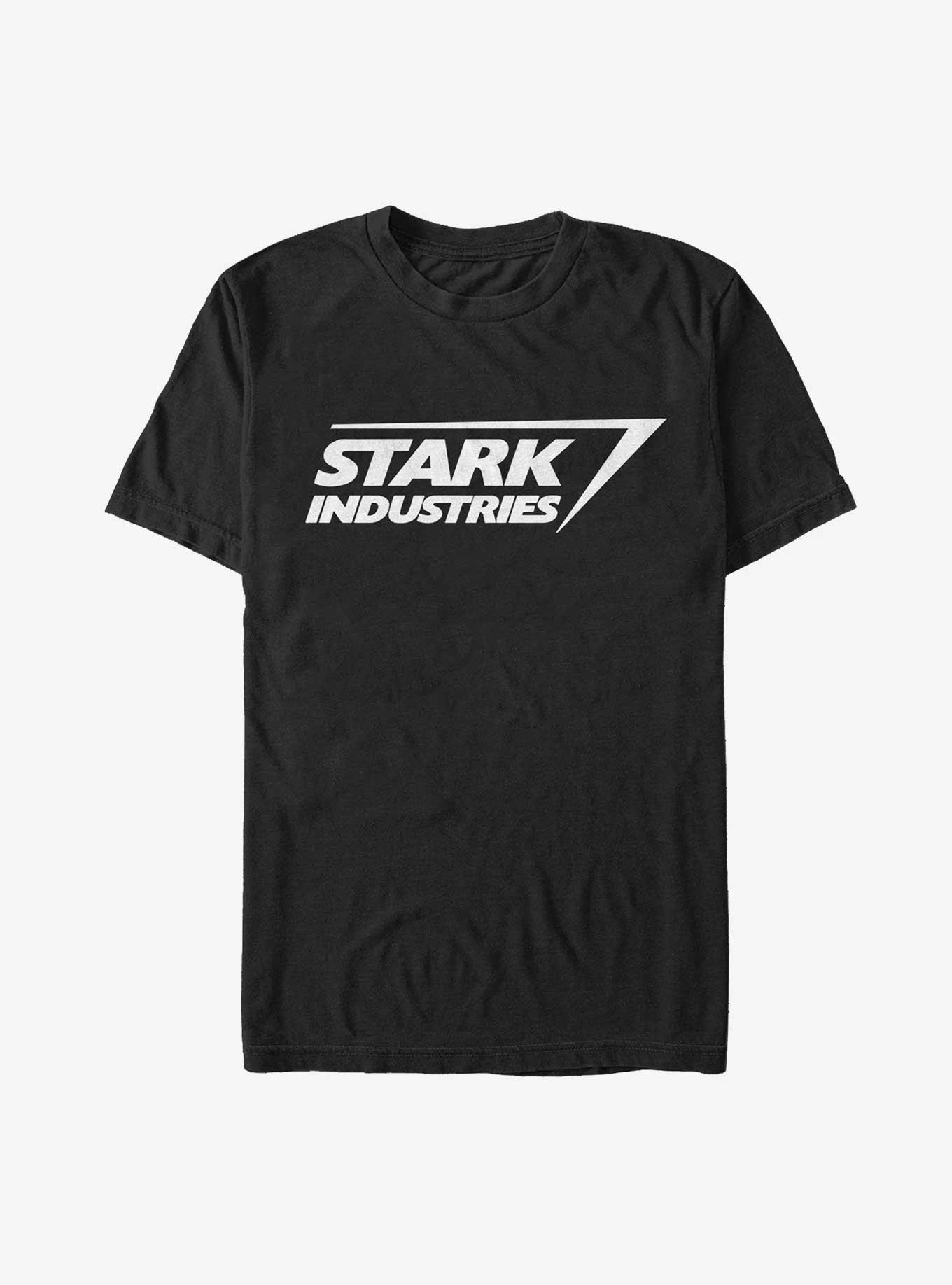 Marvel Iron Man Stark Industries Logo Extra Soft T-Shirt, BLACK, hi-res