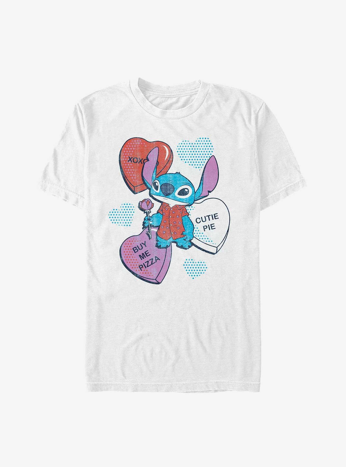 Lilo & Stitch Candy Hearts Valentine's Day T-Shirt Disney