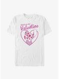 Disney Lilo & Stitch Kisses Stitch Is My Valentine Extra Soft T-Shirt, WHITE, hi-res