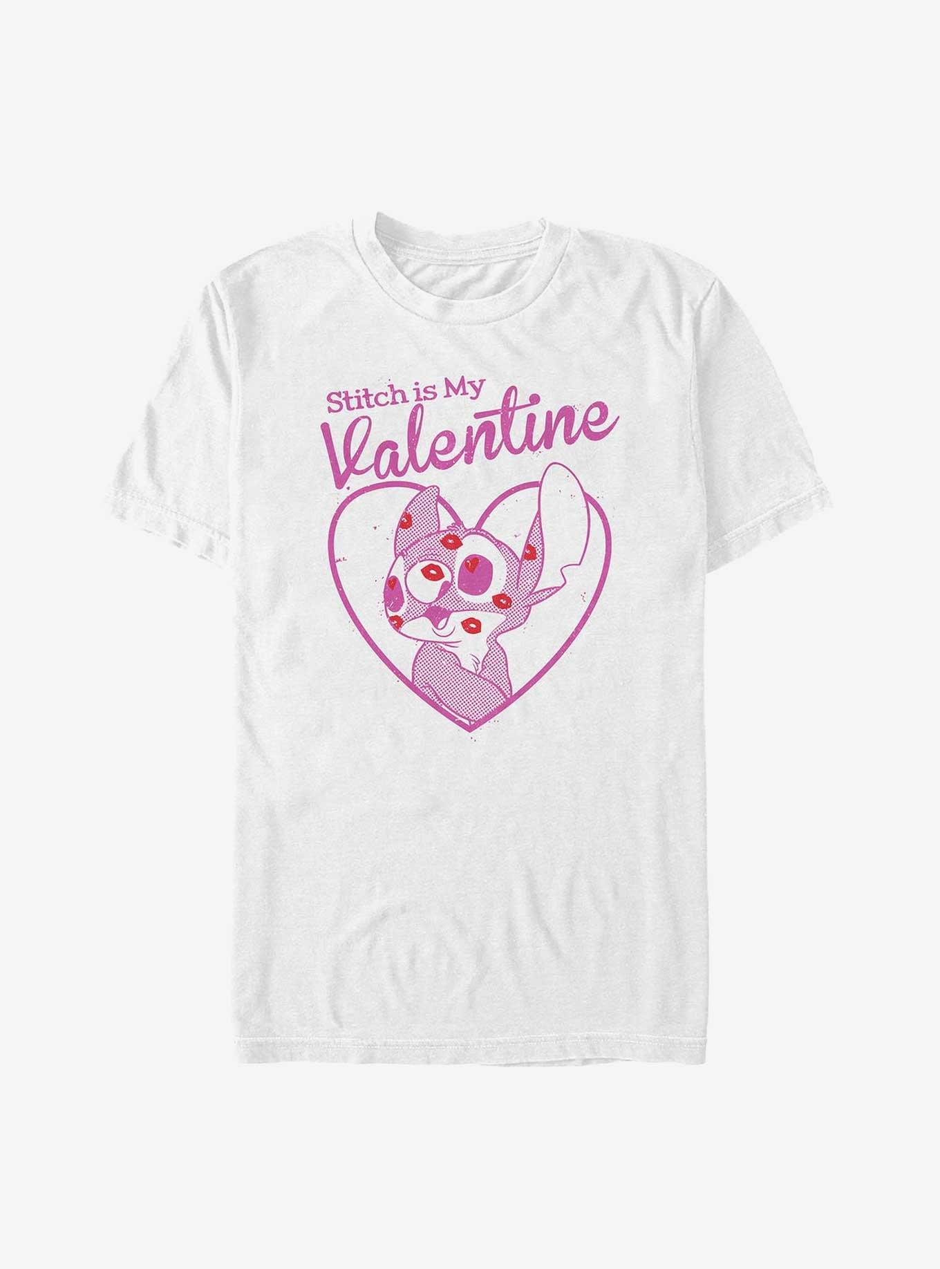 Disney Lilo & Stitch Kisses Stitch Is My Valentine Extra Soft T-Shirt, , hi-res