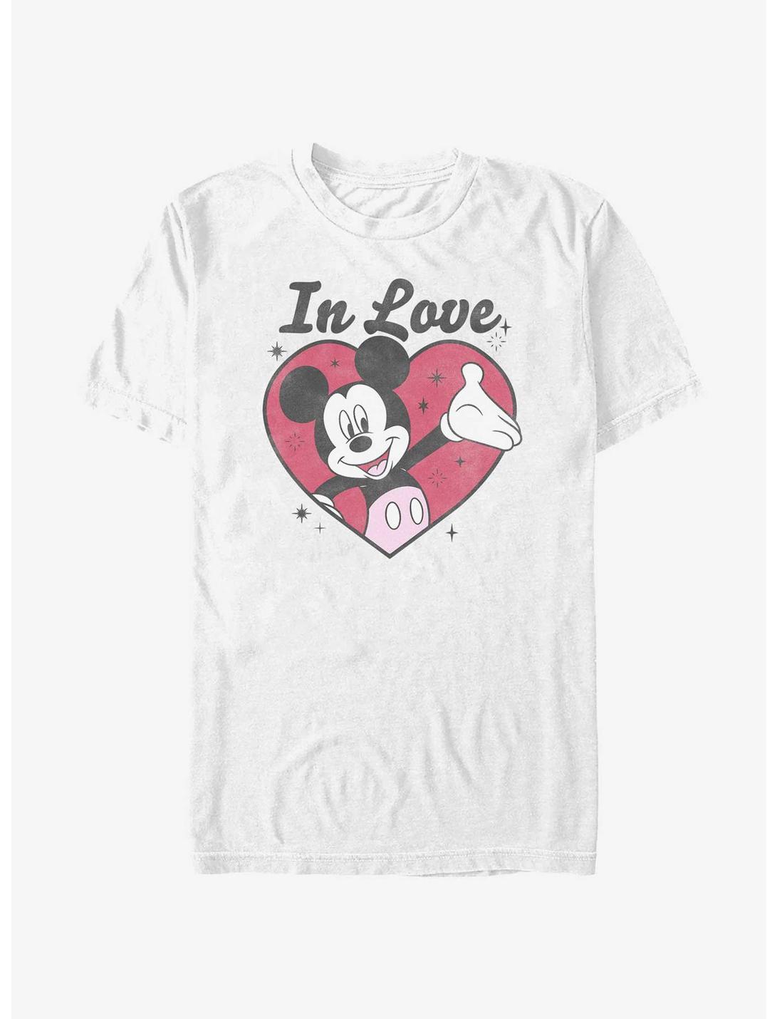 Disney Mickey Mouse In Love Extra Soft T-Shirt, WHITE, hi-res