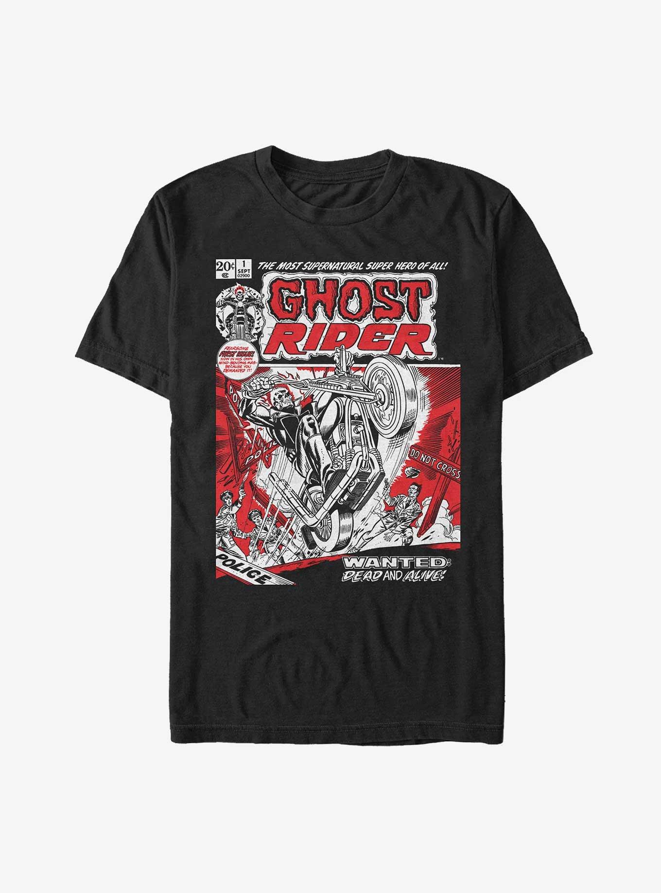 Marvel Ghost Rider Comic Cover Extra Soft T-Shirt, BLACK, hi-res