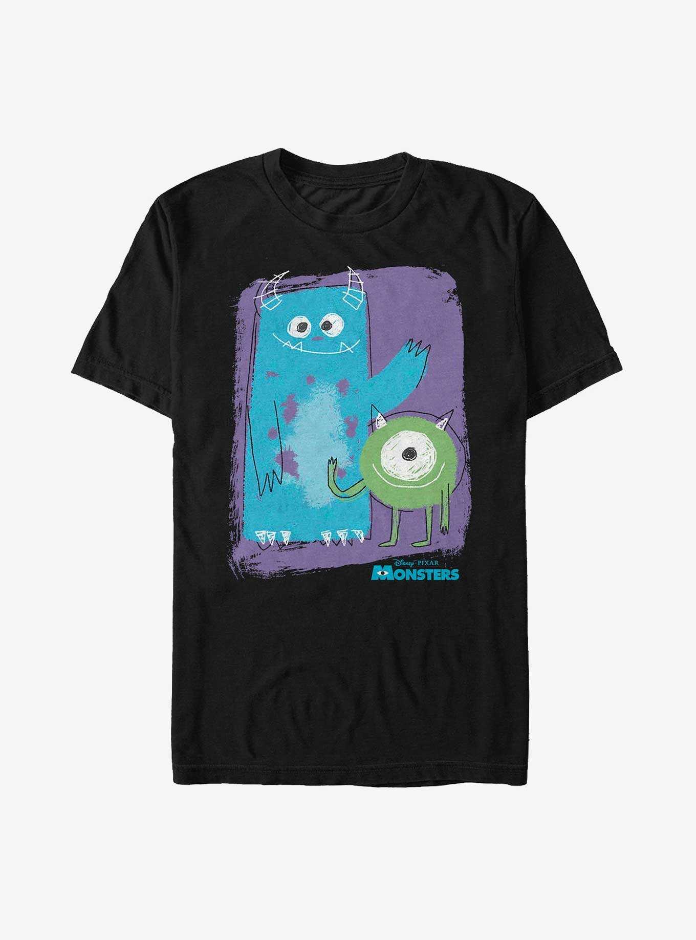 Disney Pixar Monsters Inc. Sulley and Mike Chalk Drawing Extra Soft T-Shirt, , hi-res