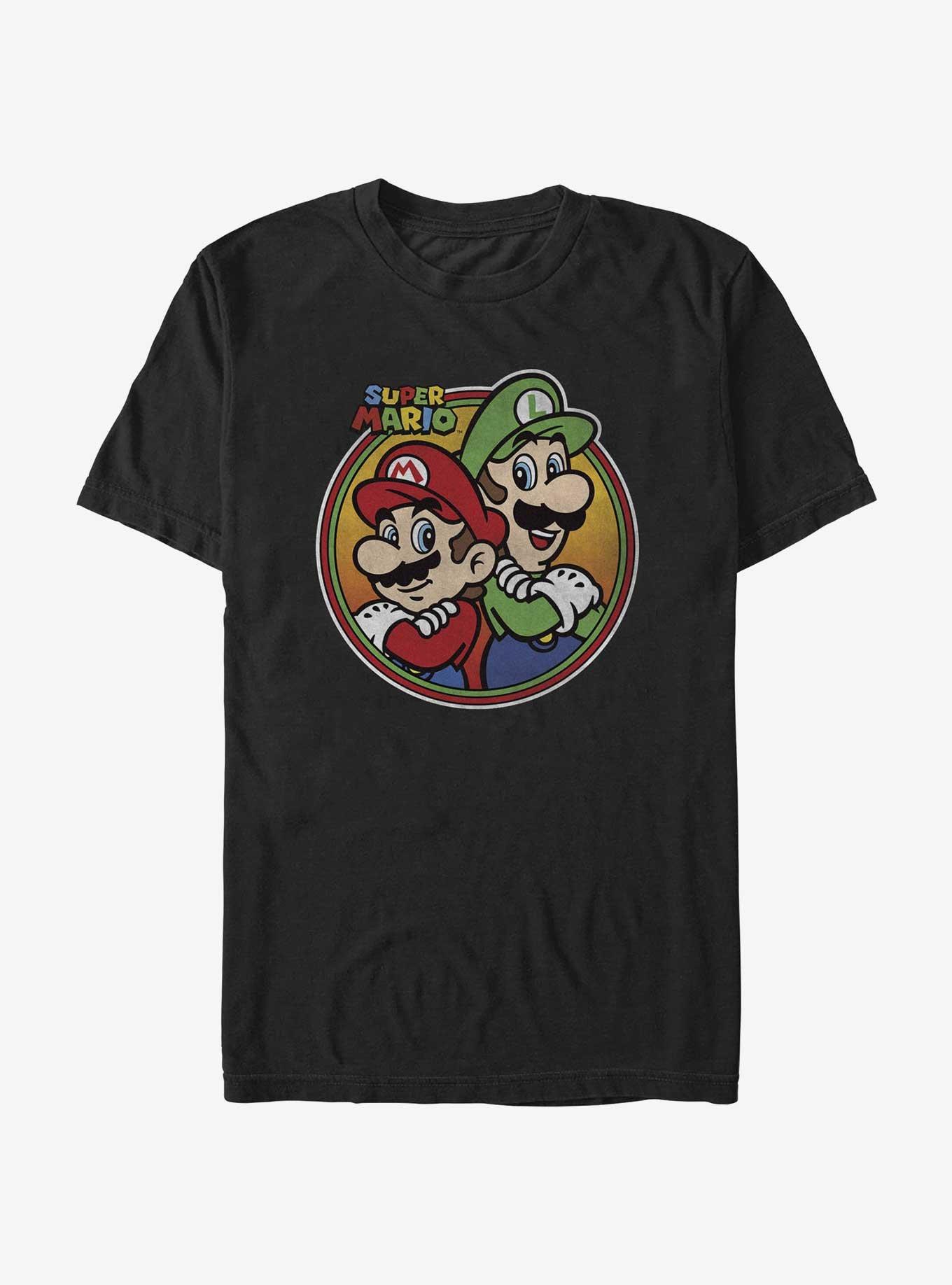 Nintendo Bros Mario and Luigi Extra Soft T-Shirt, BLACK, hi-res