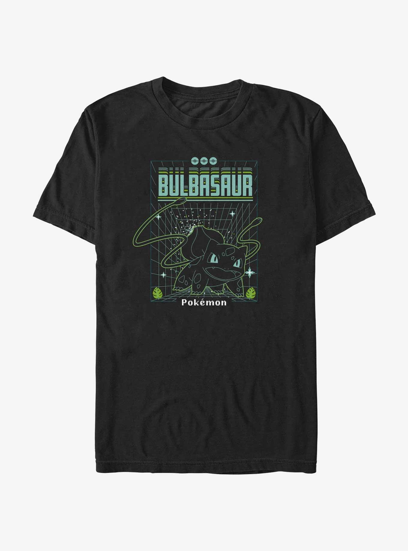 Pokemon Bulbasaur Grid Extra Soft T-Shirt, BLACK, hi-res