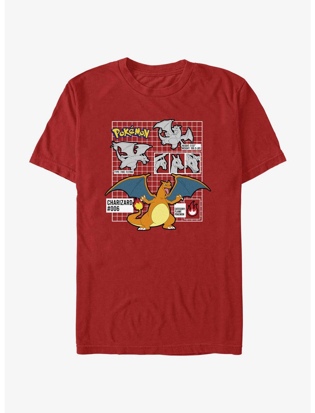 Pokemon Charizard Highlight Extra Soft T-Shirt, RED, hi-res