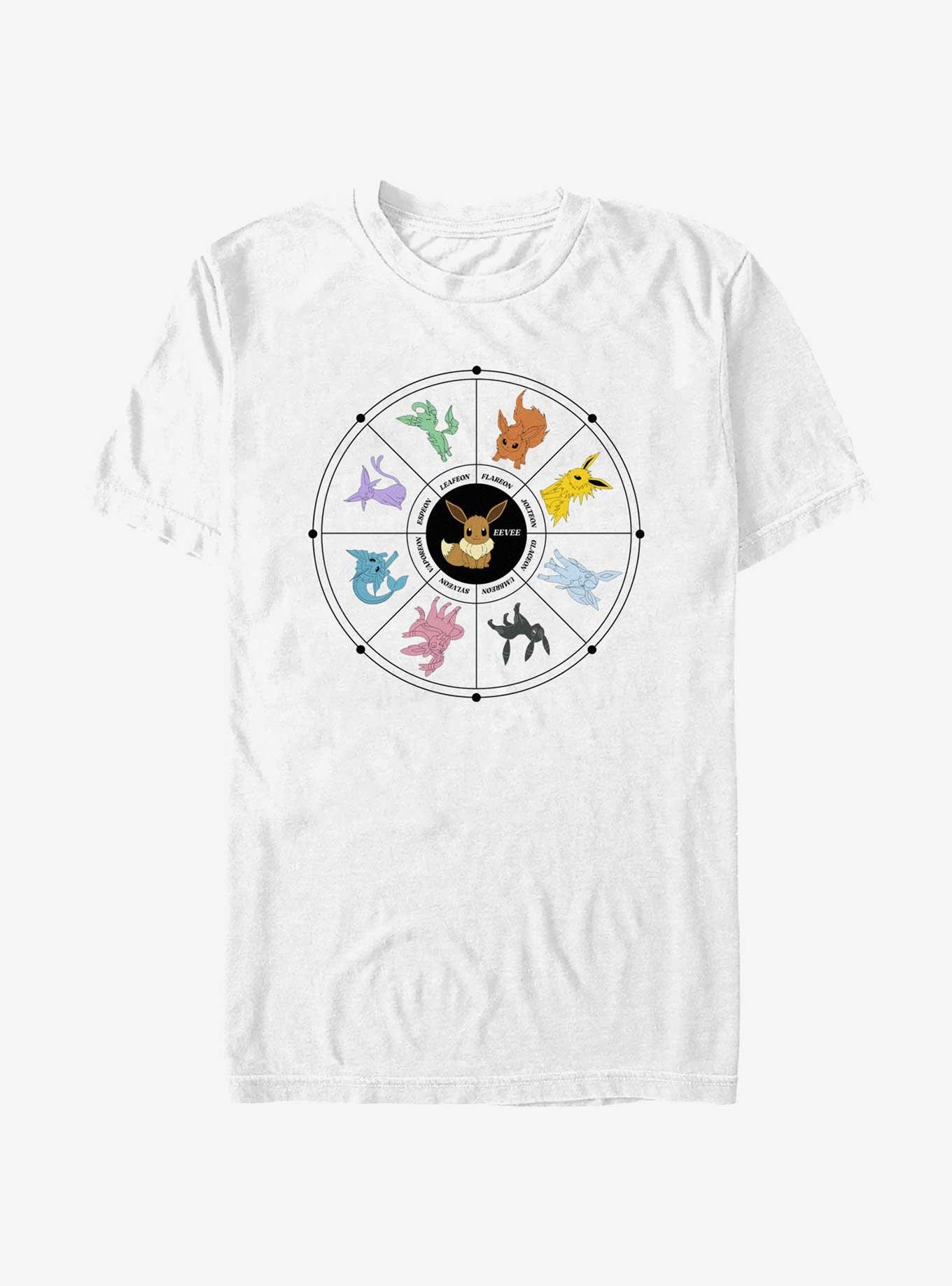 Pokemon Eevee Evolution Badge Extra Soft T-Shirt, WHITE, hi-res