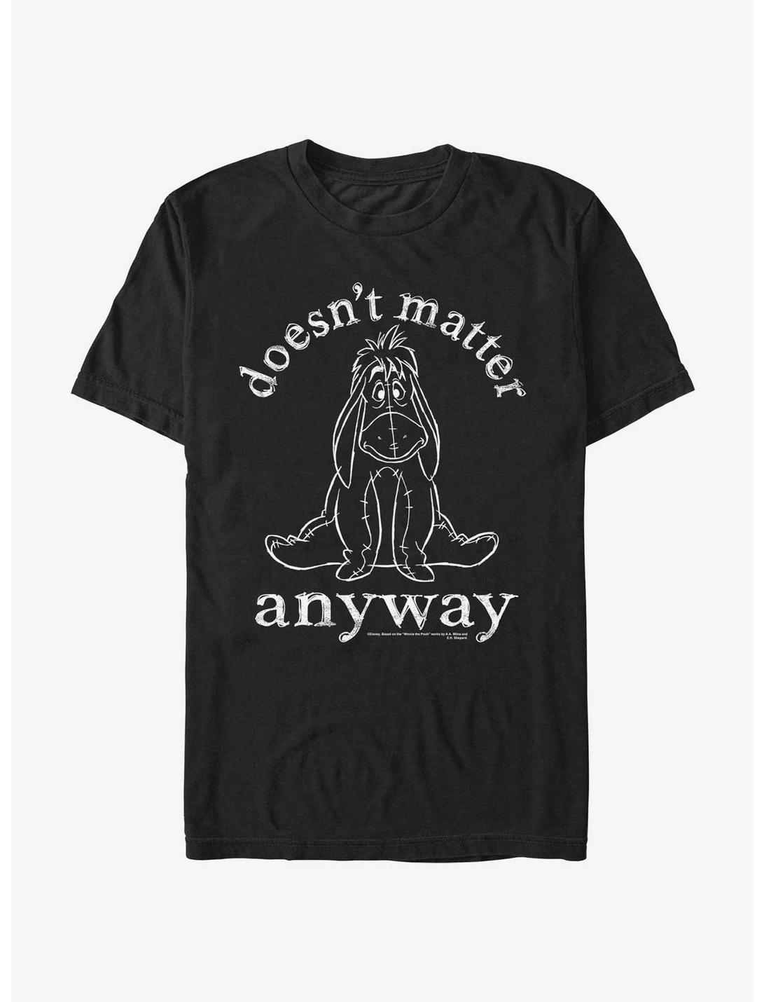 Disney Winnie The Pooh Moody Eeyore Doesn't Matter Anyway Extra Soft T-Shirt, BLACK, hi-res