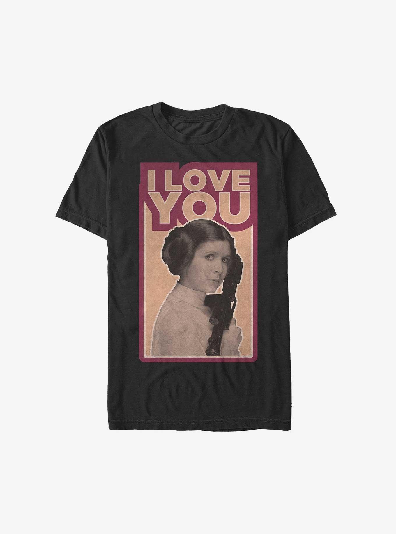 Star Wars Leia I Love You Extra Soft T-Shirt, BLACK, hi-res