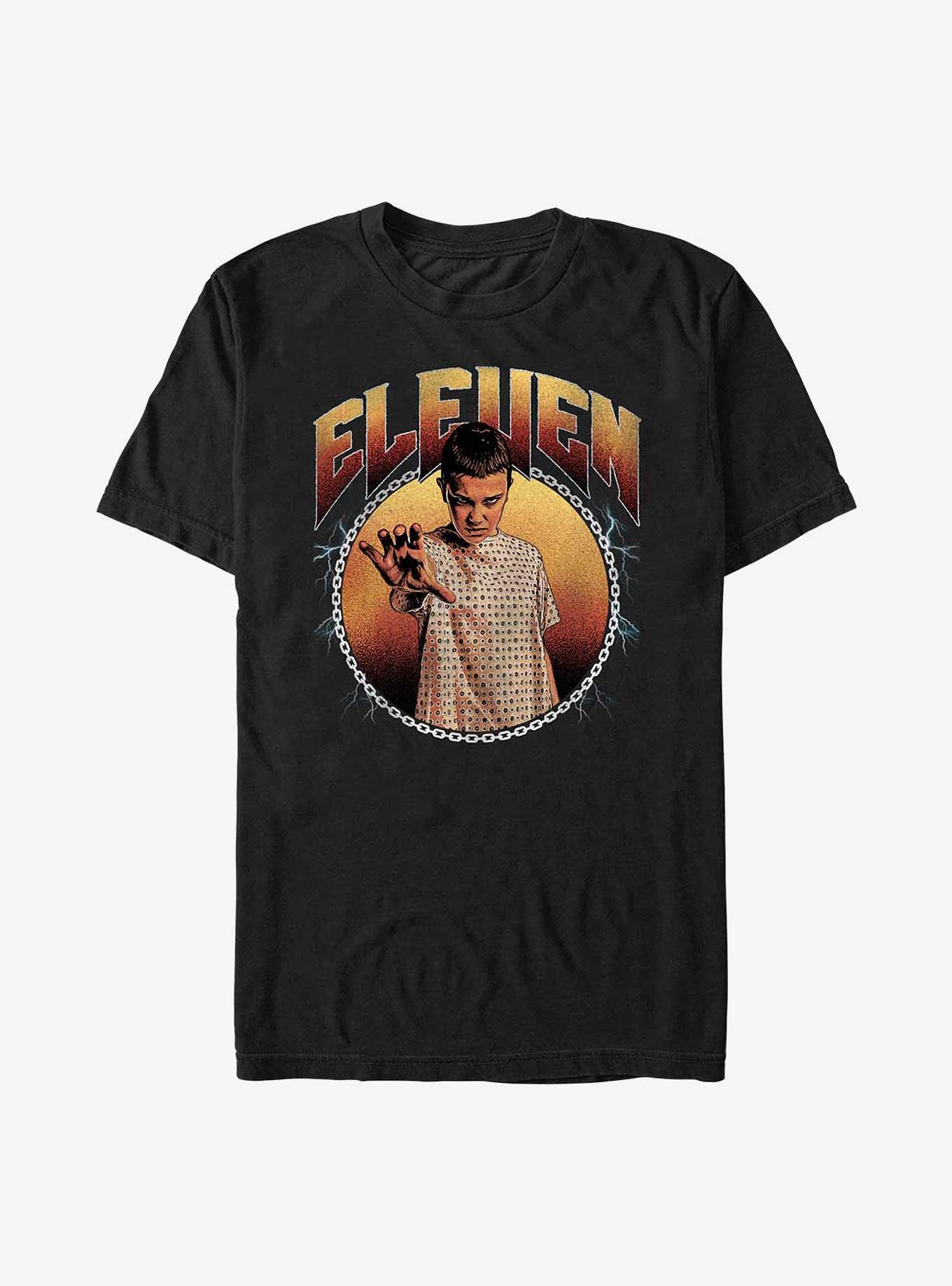 Stranger Things Electric Shock Eleven Extra Soft T-Shirt, BLACK, hi-res