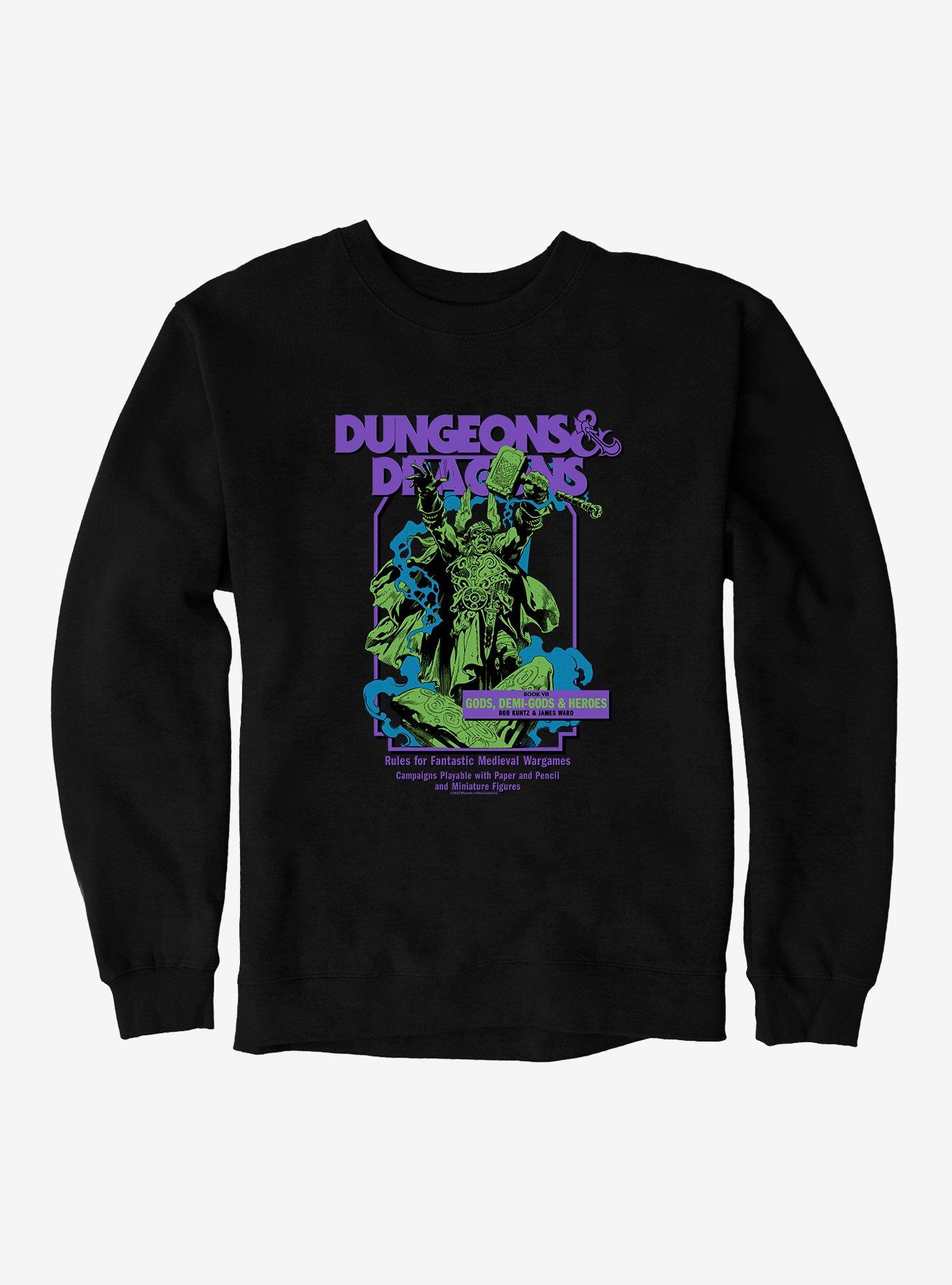 Dungeons & Dragons Book VII Gods, Demi-Gods & Heroes Sweatshirt, BLACK, hi-res