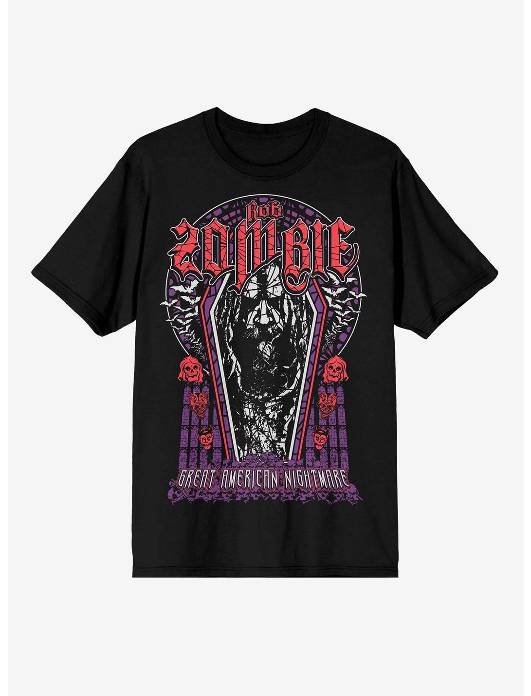 Rob Zombie Stained Glass Boyfriend Fit Girls T-Shirt, BLACK, hi-res
