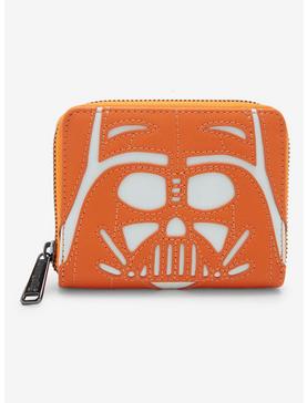 Loungefly Star Wars Darth Vader Glow-in-the-Dark Jack-o-Lantern Small Zip Wallet - BoxLunch Exclusive, , hi-res