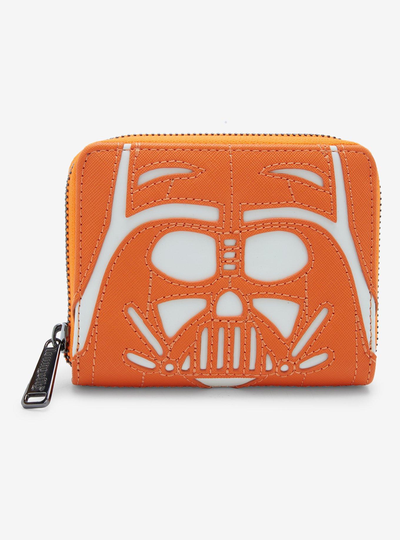 Loungefly Star Wars Darth Vader Glow in the Dark Jack o Lantern Small Zip Wallet BoxLunch Exclusive BoxLunch