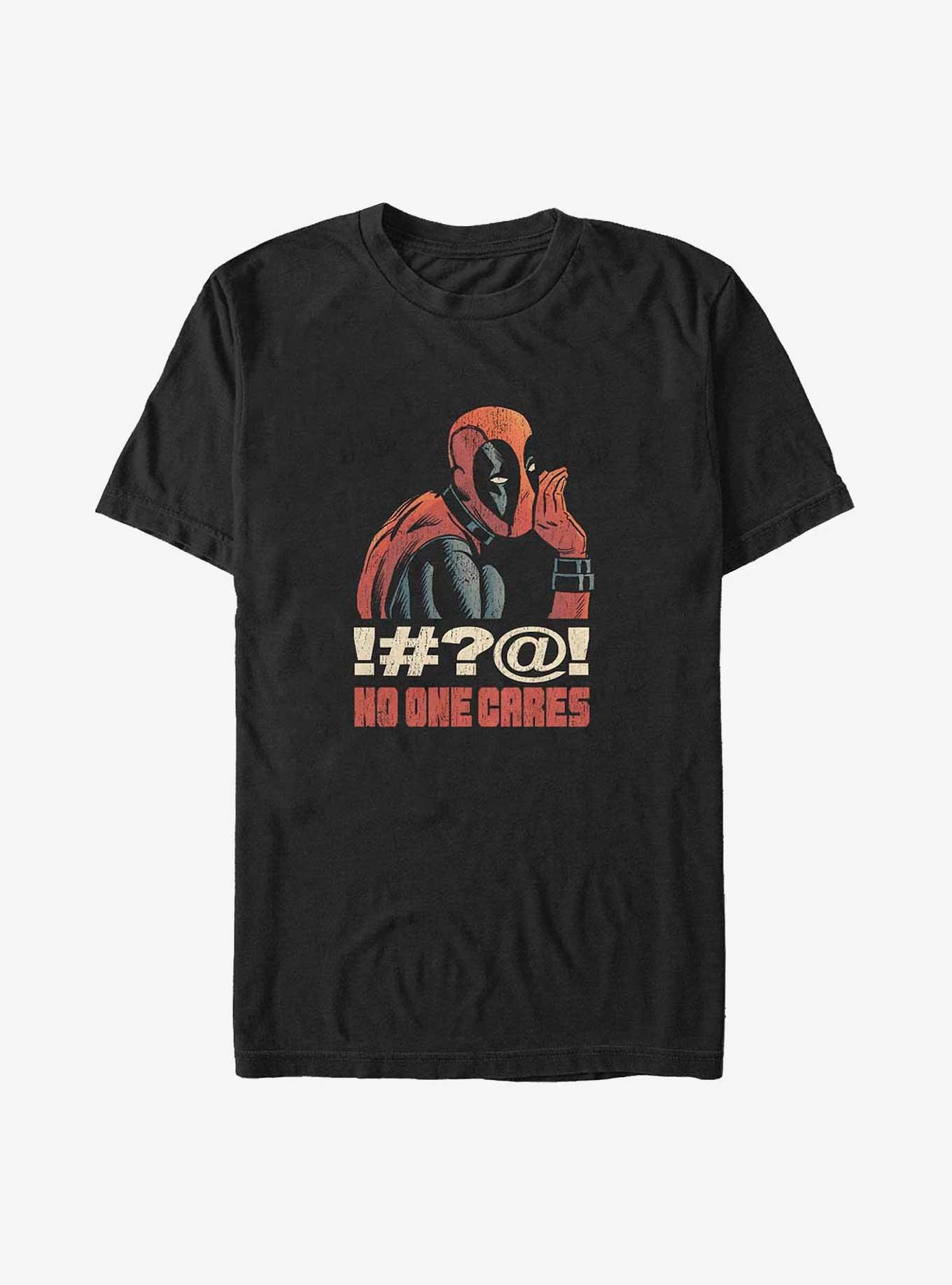 Marvel Deadpool No One Cares Big & Tall T-Shirt, BLACK, hi-res