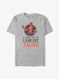 Marvel Deadpool I Work Out So I Can Eat Tacos Big & Tall T-Shirt, ATH HTR, hi-res