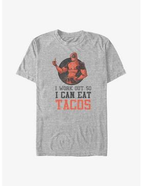 Marvel Deadpool I Work Out So I Can Eat Tacos Big & Tall T-Shirt, , hi-res