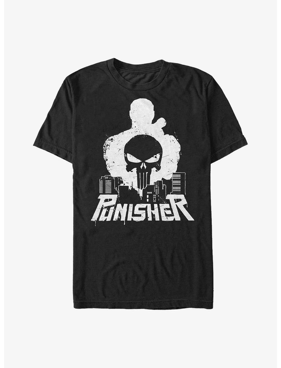 Marvel Punisher City Runner Poster Big & Tall T-Shirt, BLACK, hi-res