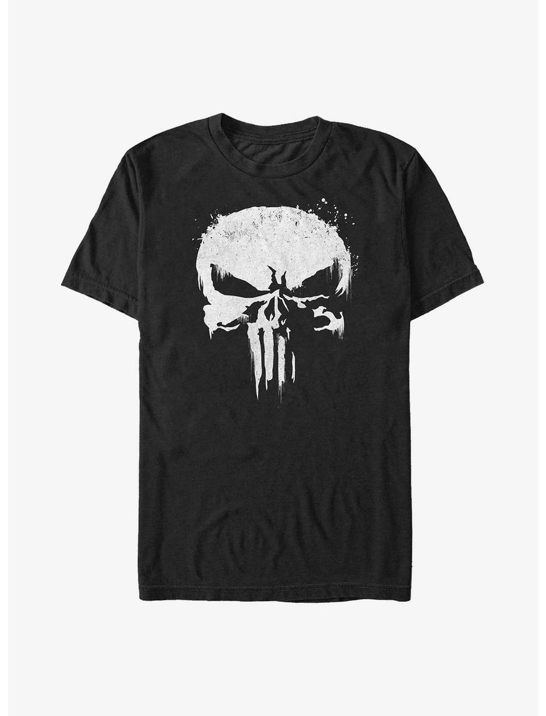 Marvel Punisher Skull Whiteout Big & Tall T-Shirt, BLACK, hi-res