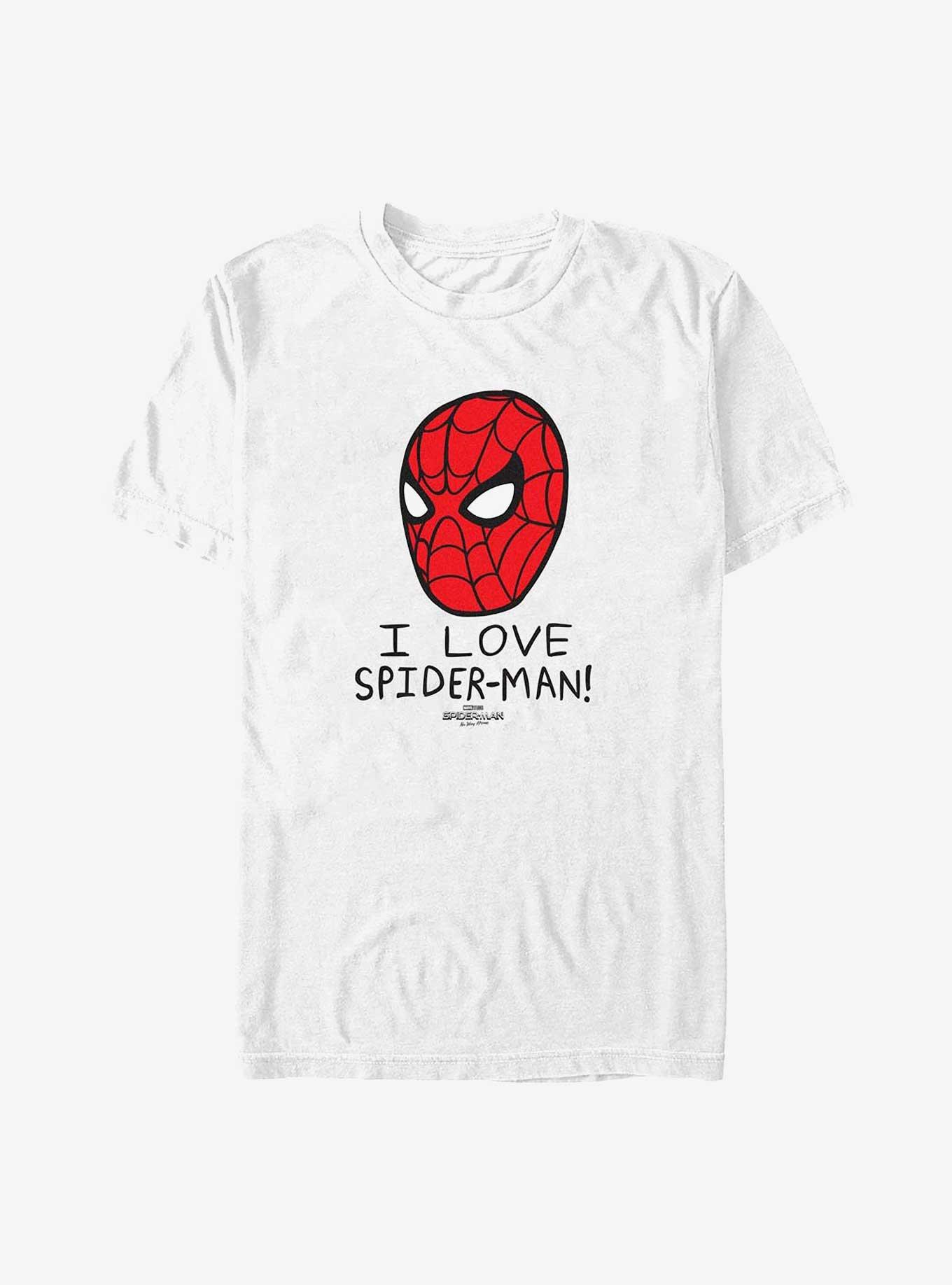 Marvel Spider-Man I Love Spider-Man Big & Tall T-Shirt, WHITE, hi-res