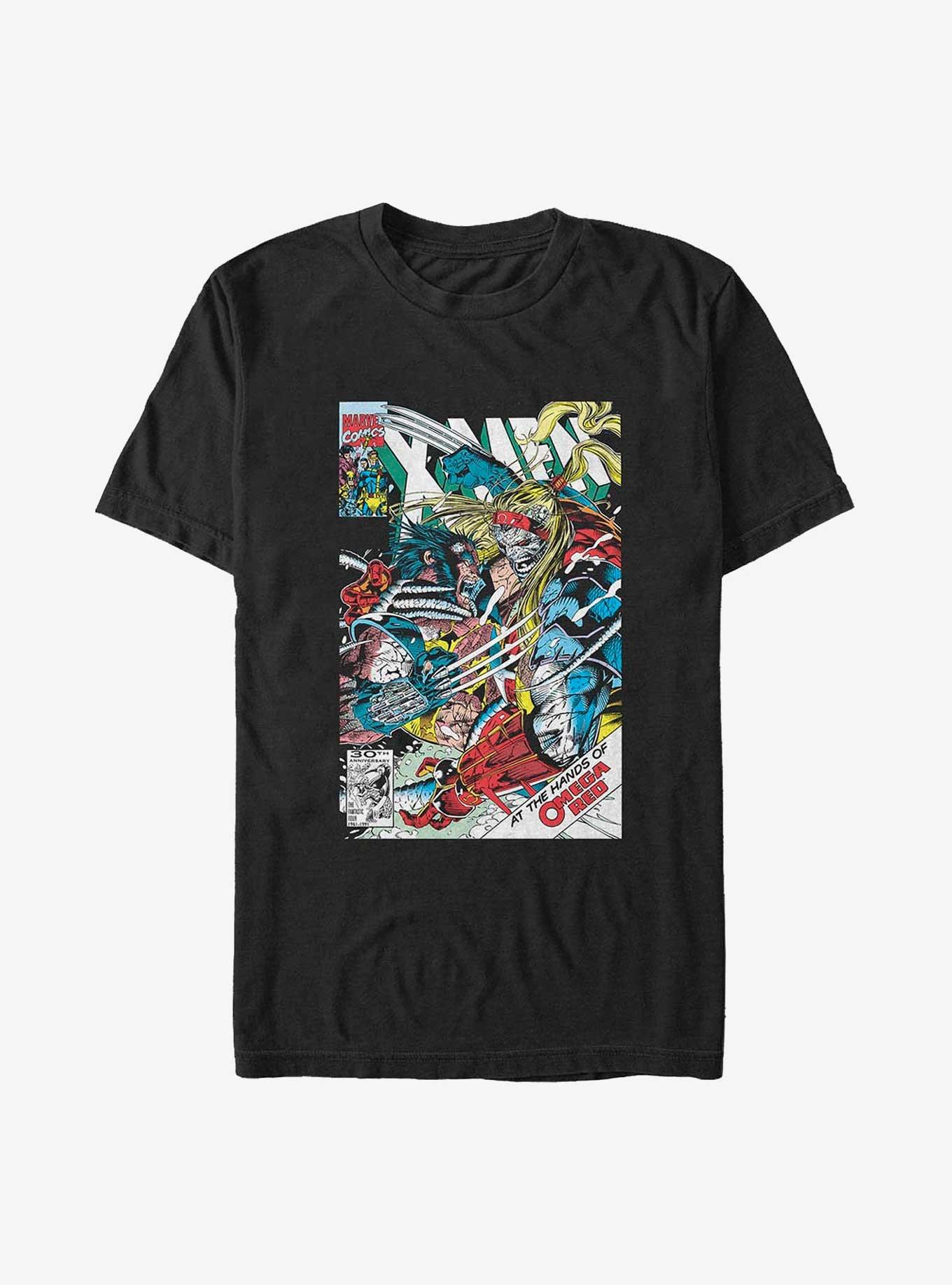 Marvel X-Men Omega Red Battle Poster Big & Tall T-Shirt, BLACK, hi-res