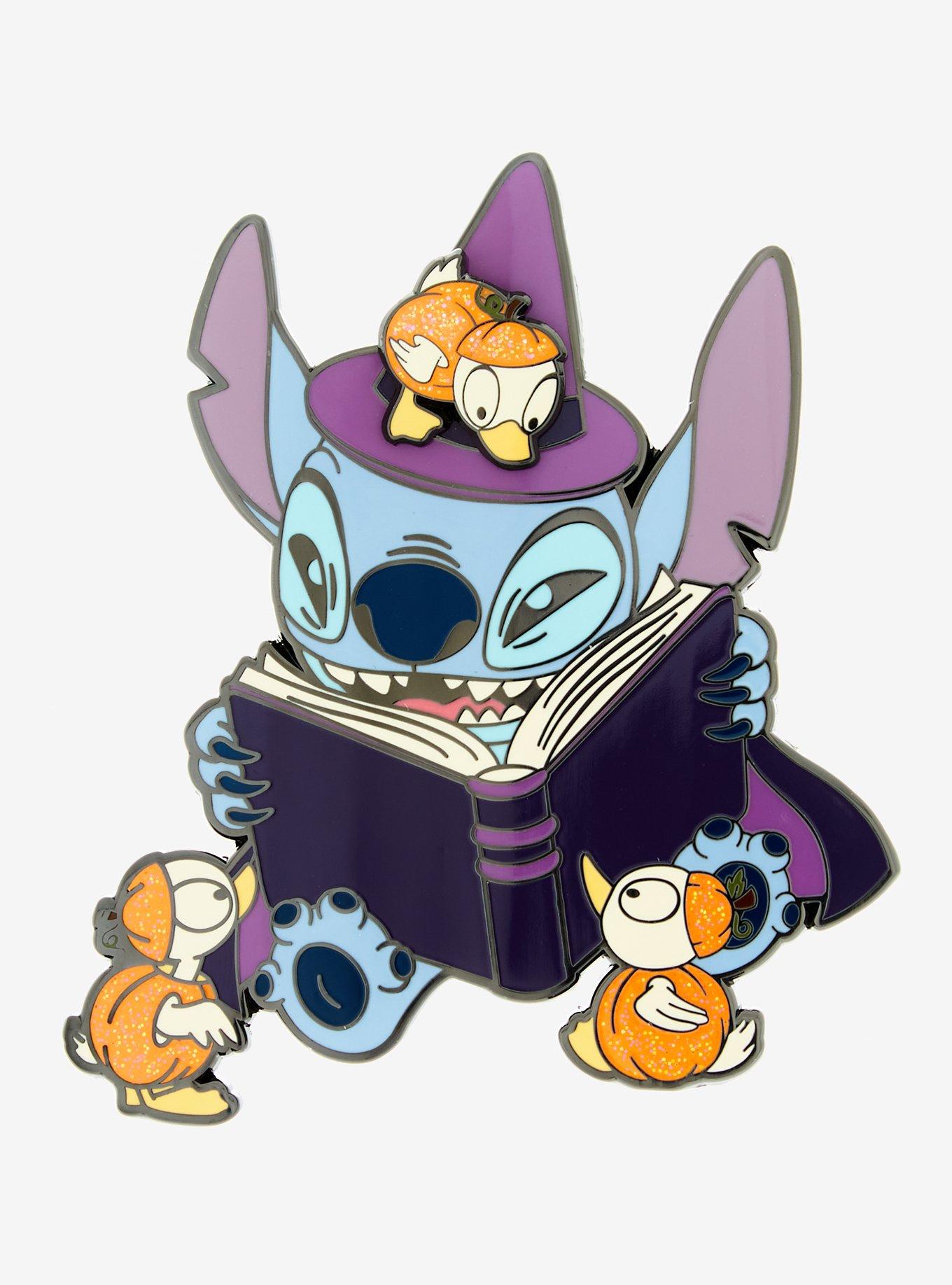 Loungefly Disney Lilo & Stitch Halloween Stitch with Ducklings Moving Limited Edition Enamel Pin, , hi-res