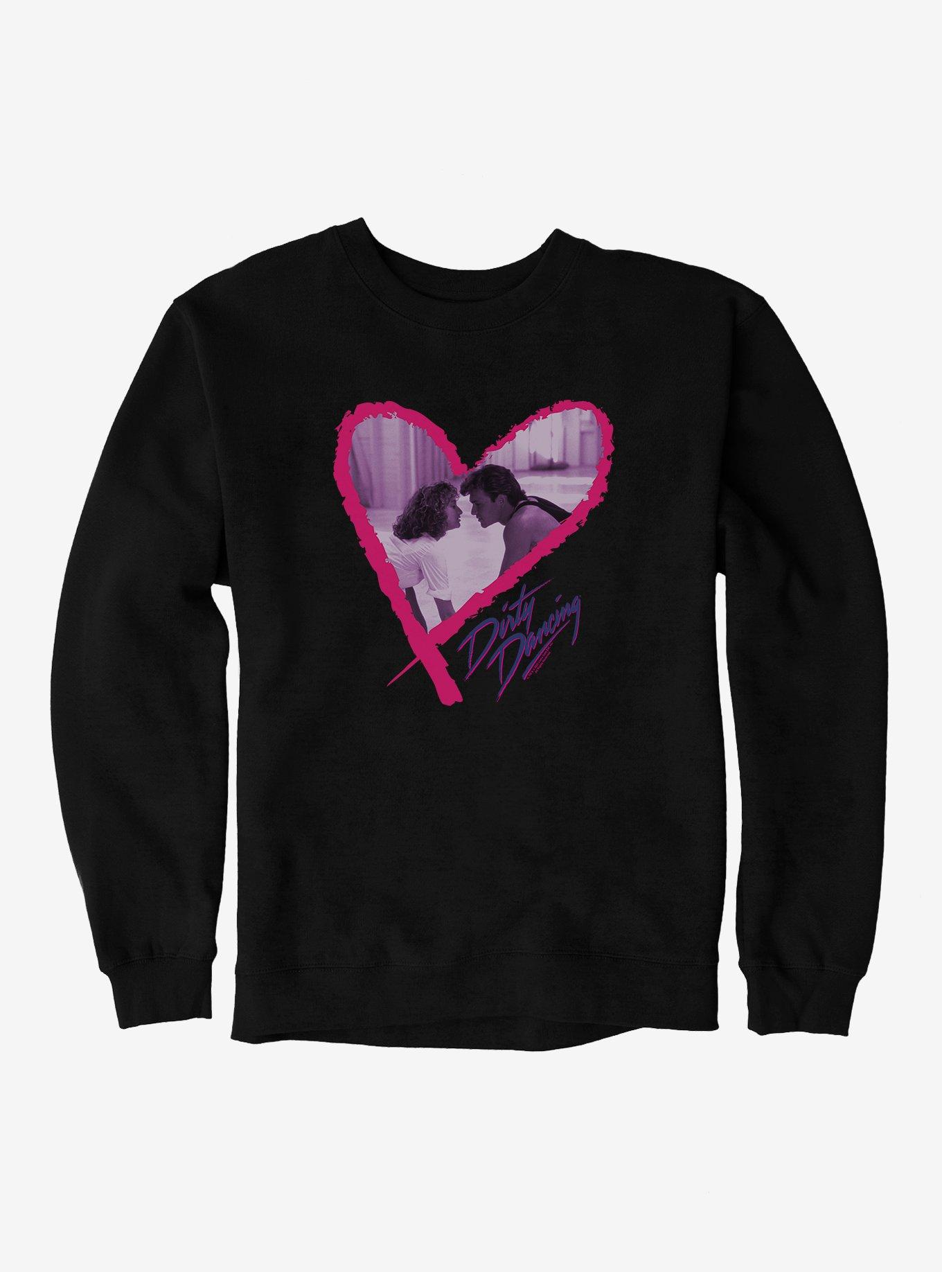Dirty Dancing Johnny And Baby Heart Sweatshirt, BLACK, hi-res