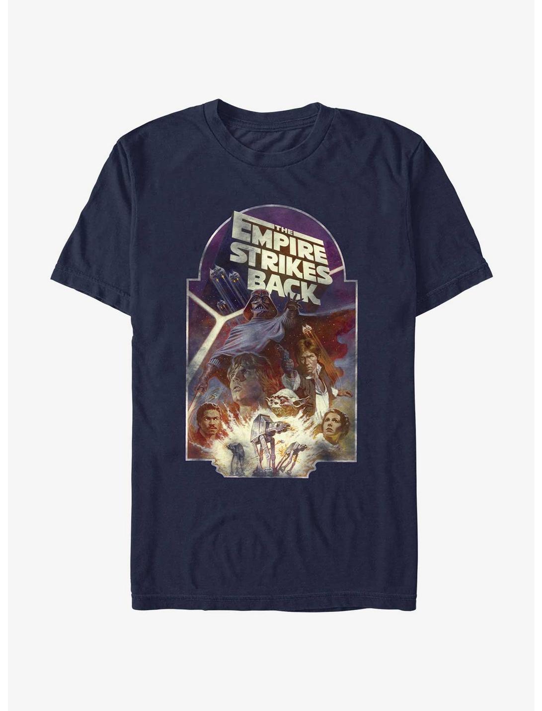 Star Wars The Empire Strikes Back Poster T-Shirt, NAVY, hi-res
