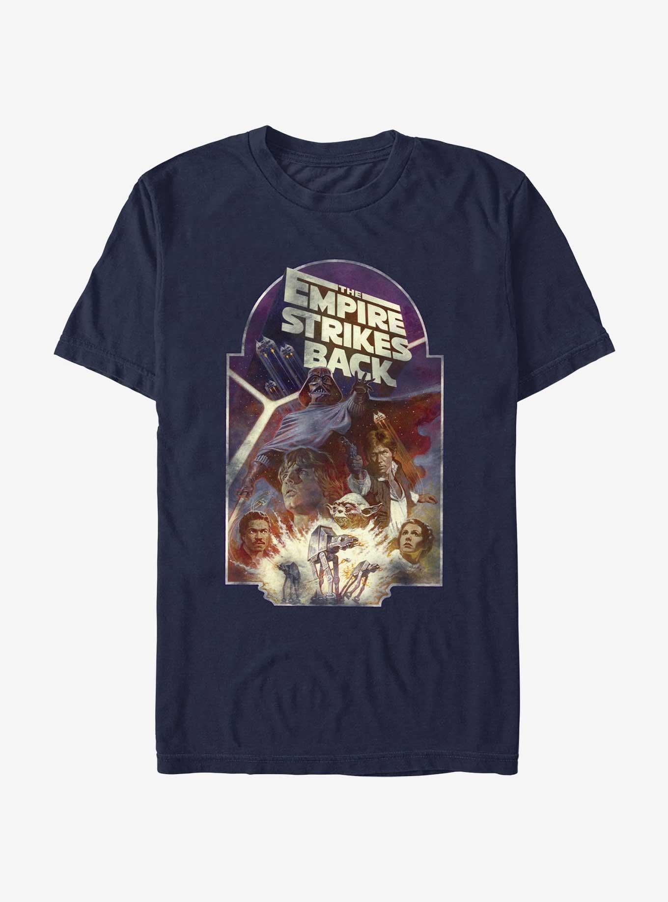 Star Wars The Empire Strikes Back Poster T-Shirt, NAVY, hi-res