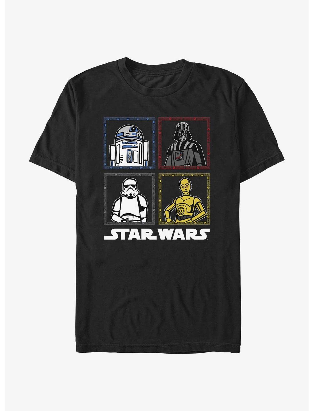 Star Wars Square Portraits T-Shirt, BLACK, hi-res