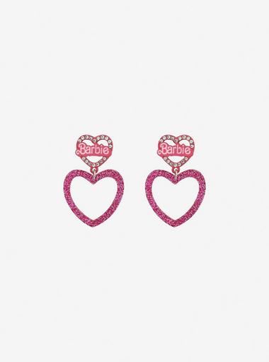 Pink Hearts Stud Earrings, Barbie Jewelry for Girls, Gift for My Daughter 