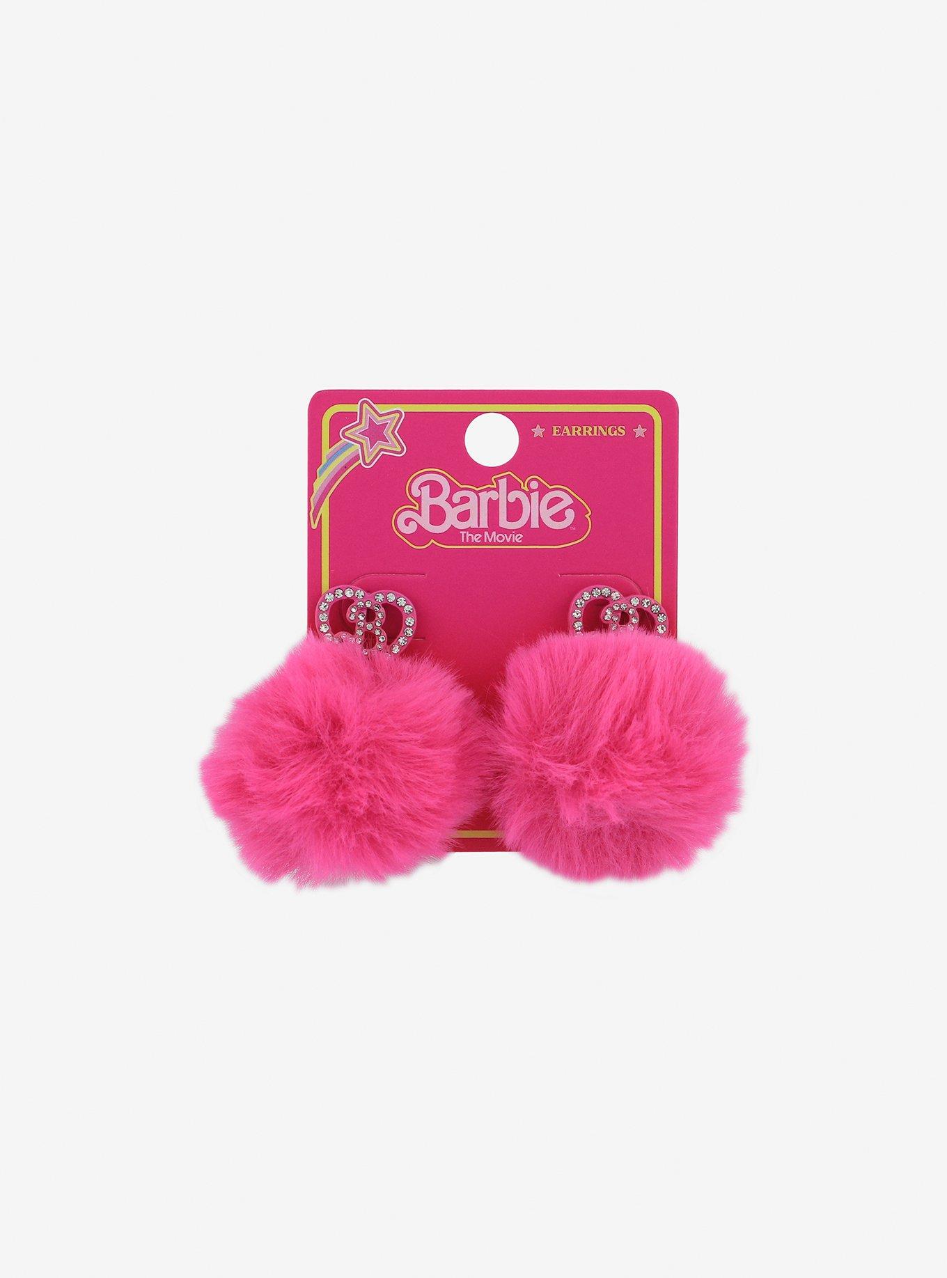 Plastic Doll Earrings Hot Pink