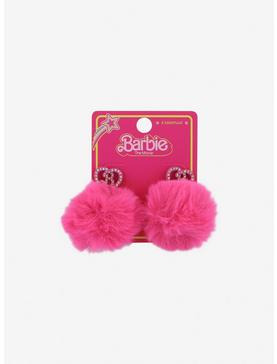 Barbie Bling Pink Pom Earrings, , hi-res