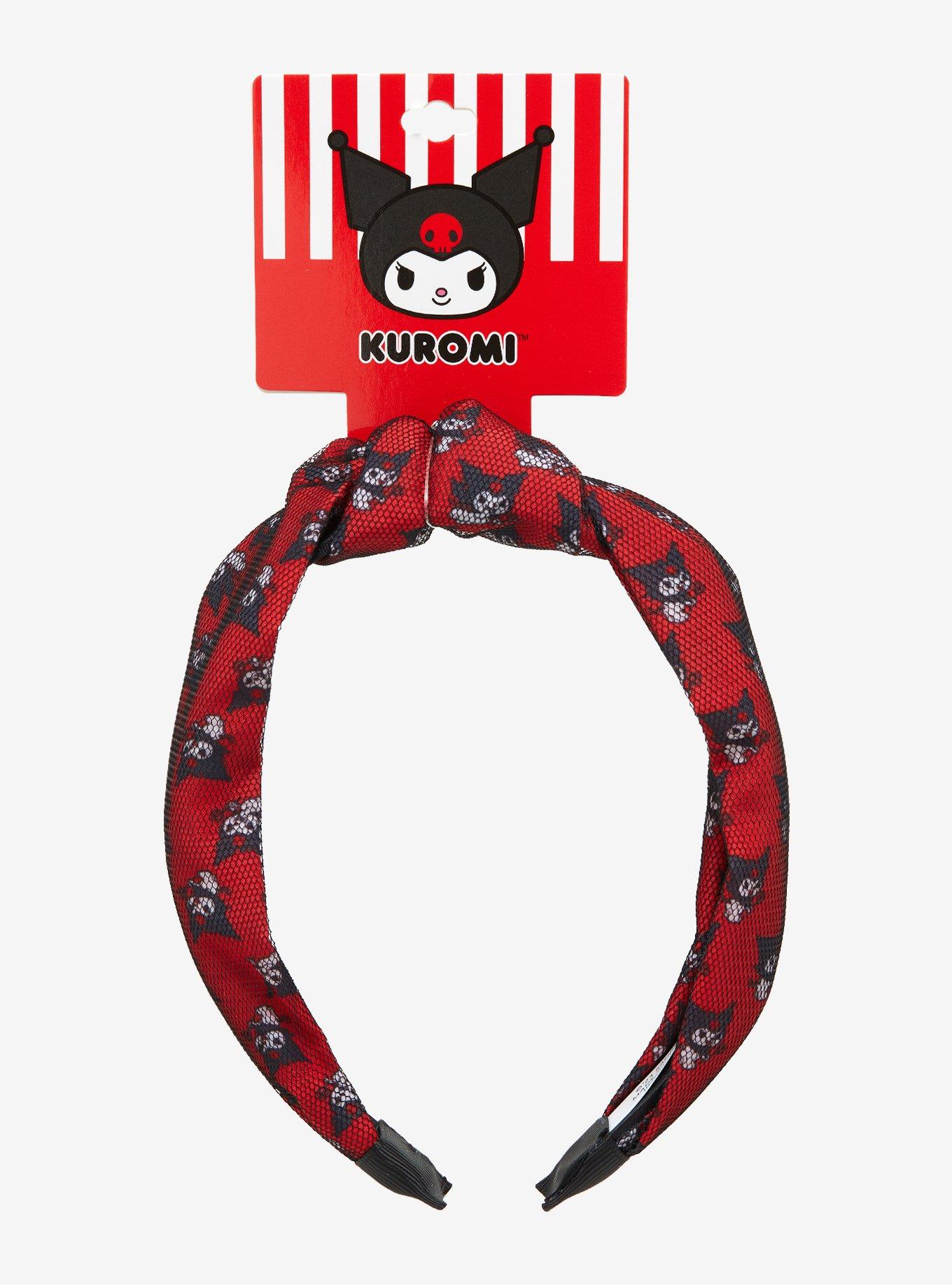 Kuromi Devil Mesh Knot Headband, , hi-res